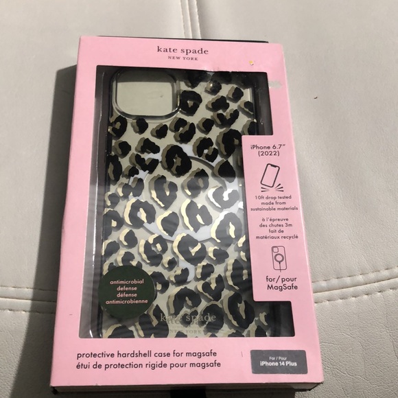 Kate Spade Hardshell Magsafe Case iPhone 14 PRO MAX (6.7") Leopard.(New) - Picture 7 of 7